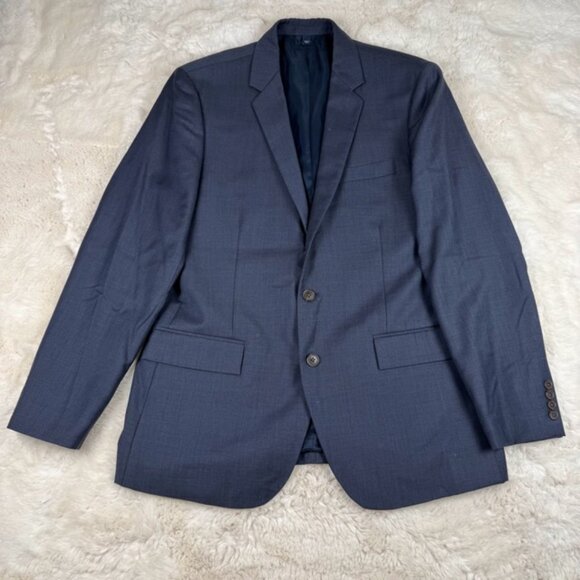 J. Crew Thompson 100% Wool Navy Blazer Sport Coat Men’s Size 42R 2 Button